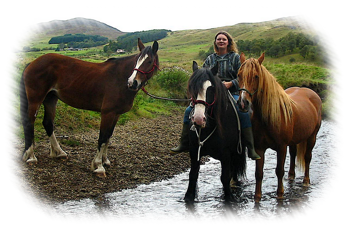 Holly Tara and Fortune at the river